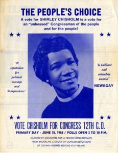 Shirley Chisholm campaign poster