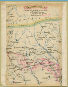 Map of Sherman's March