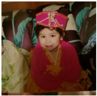 Erin Yun as a child