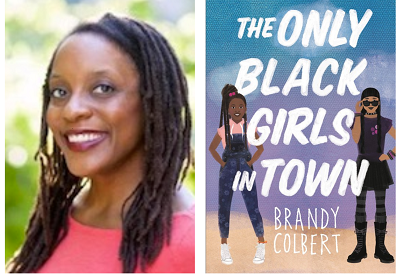 Brandy Colbert and cover of her book The Only Black Girls in Town