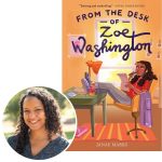 Janae Marks and the cover of her novel, From the Desk of Zoe Washington