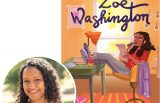 Janae Marks and the cover of her novel, From the Desk of Zoe Washington