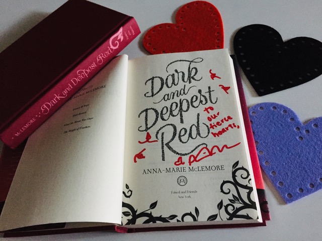 Image of a signed copy of Dark and Deepest Red, by Anna-Marie McLemore