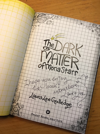 The title page of The Dark Matter of Mona Starr, a graphic novel by Laura Lee Gulledge.