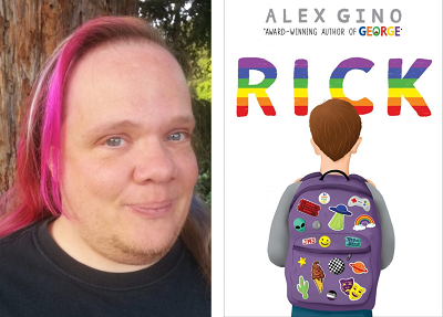 Author Alex Gino and the cover of their novel Rick.