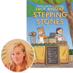 author Lucy Knisley and the cover of her new graphic novel Stepping Stones
