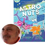 author Jon Scieszka and the cover of his book AstroNuts Mission Two: The Water Planet