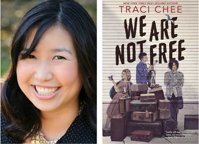 Author Traci Chee and the cover of her new YA novel, We Are Not Free.