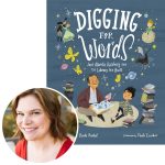 Angela Burke Kunkel and the cover of her book Digging for Words