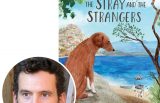 Steven Heighton and the cover of his book The Stray and the Strangers
