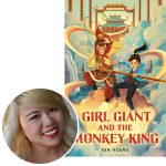 Van Hoang and the cover of her book Girl Giant and the Monkey King