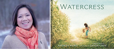 Andrea Wang and the cover of Watercress.