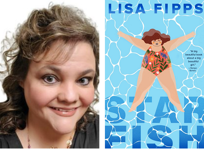 Author Lisa Fipps and the cover of Starfish.