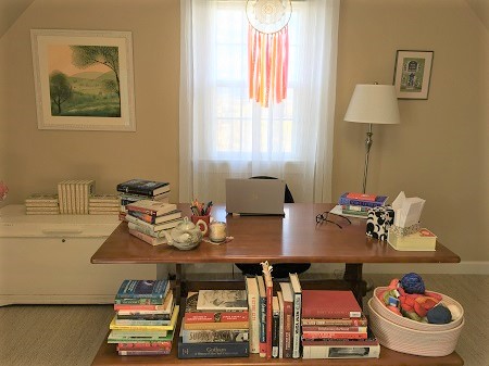 Author Kate Albus's writing desk.