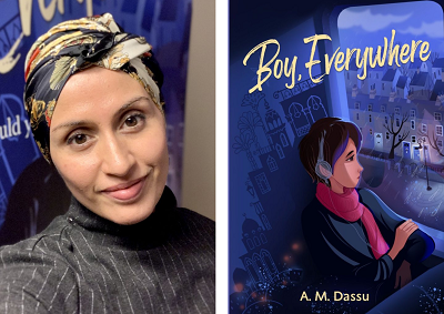 A.M. Dassu and the cover of Boy, Everywhere