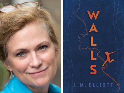 L.M. Elliott and the cover of Walls