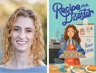 Aimee Lucido and the cover of Recipe for Disaster