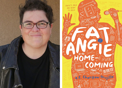 e.E. Charlton-Trujillo and the cover of Fat Angie: Homecoming