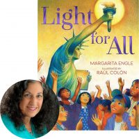 Margarita Engle and the cover of Light for All