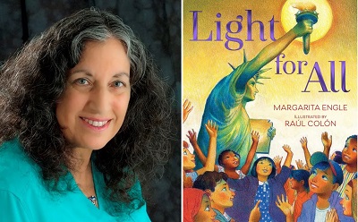 Margarita Engle and the cover of Light for All