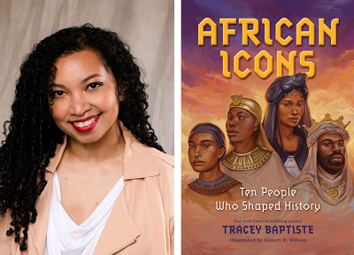 Tracey Baptiste and the cover of African Icons
