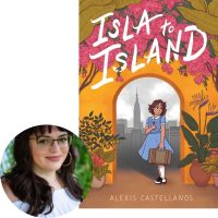 Alexis Castellanos and the cover of Isla to Island