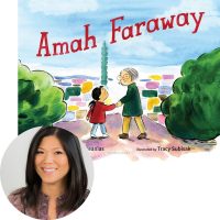 Margaret Chius Greanias and the cover of Amah Faraway