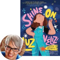 Rebecca Barcarcel and the cover of Shine On, Luz Veliz