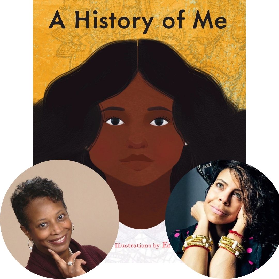 Adrea Theodore, Erin K. Robinson, and the cover of A History of Me