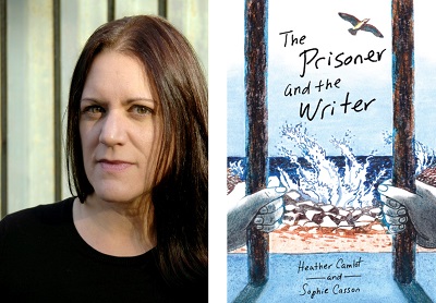 Heather Camlot and the cover of The Prisoner and the Writer