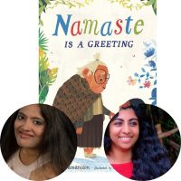 Suma Subramaniam and Sandhya Prabhat and the cover of Namaste Is a Greeting