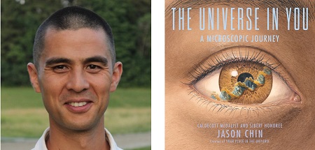 Jason Chin and the cover of The Universe in You.