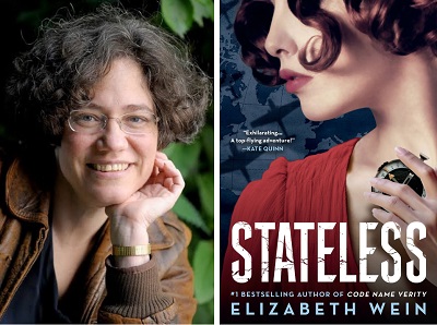 Elizabeth Wein and the cover of Stateless