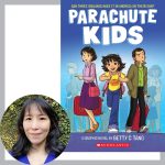 Betty C. Tang and the cover of Parachute Kids