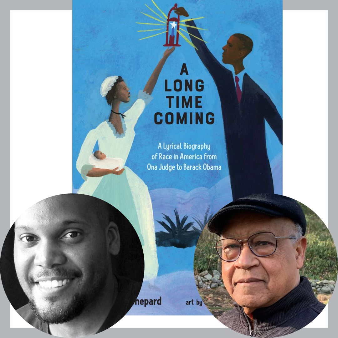 Ray Anthony Shepard and R. Gregory Christie and the cover of A Long Time Coming