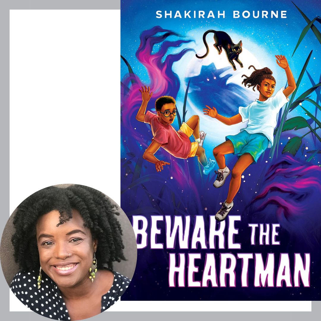 Shakirah Bourne and the cover of Beware the Heartman