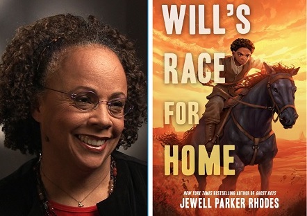 Jewell Parker Rhodes and the cover of Will's Race for Home