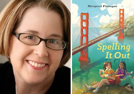 Margaret Finnegan and the cover of Spelling It Out.