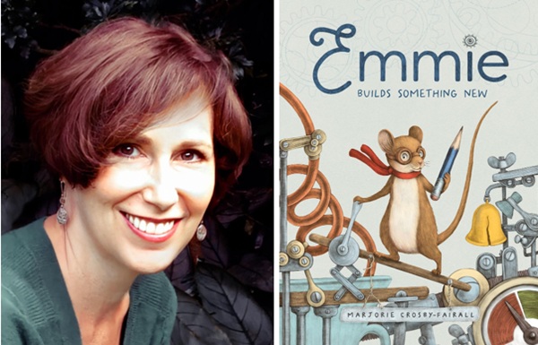 Marjorie Crosby-Fairall and the cover of Emmie Builds Something New